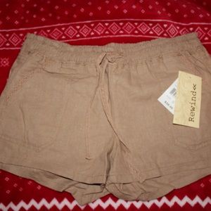 Tan Flowy Shorts